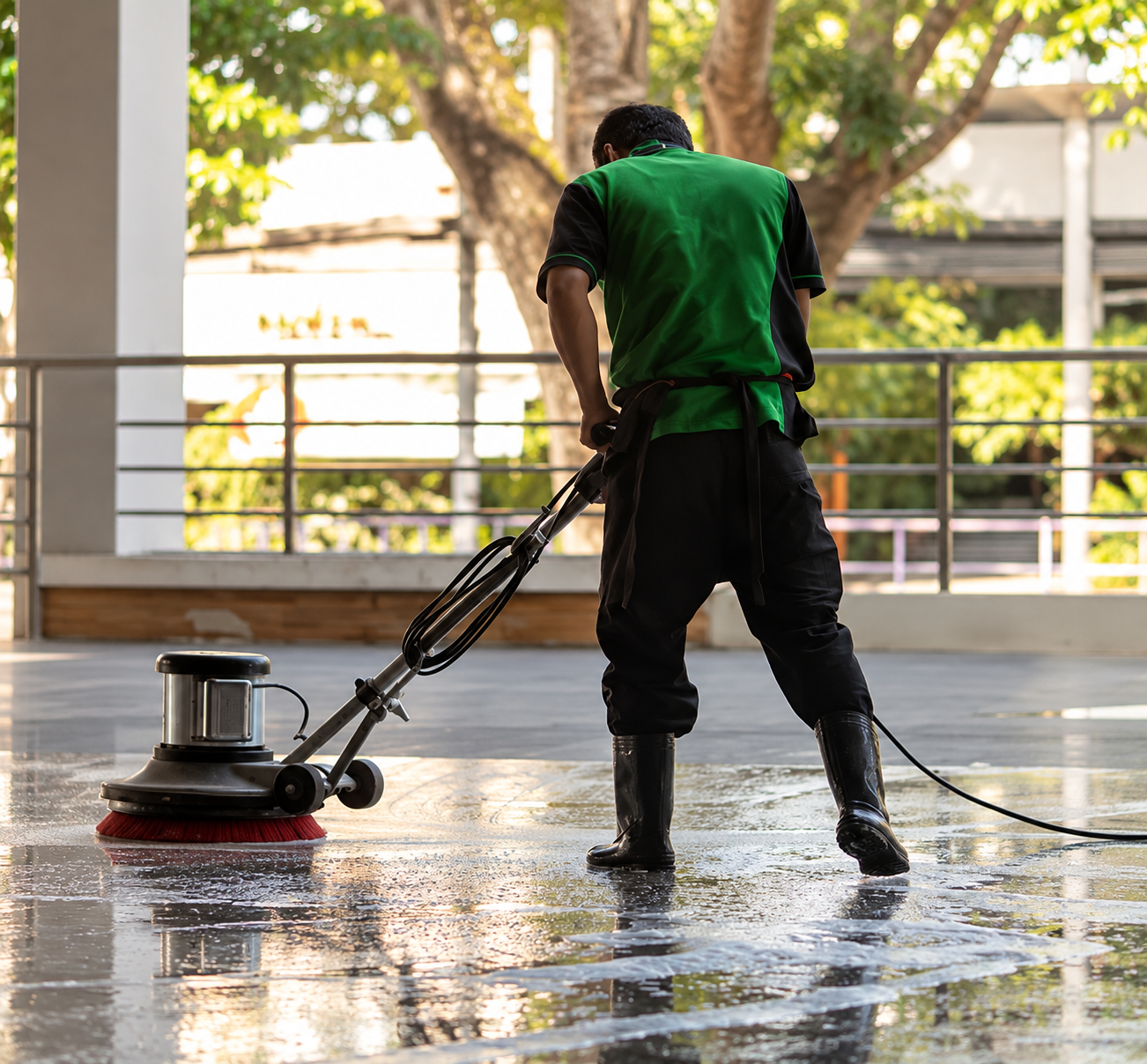 Abernathy Facility Services cleaning team